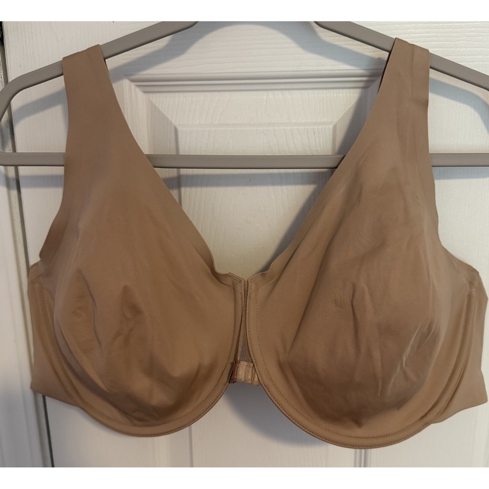 ThirdLove 44C Bra Underwire 24/7 Classic Unlined Minimizer Taupe Mesh Adjustable